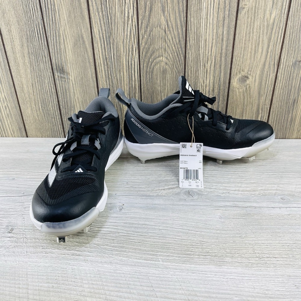 Adidas Adizero Instinct Softball Cleats Womens Size 7 Black White Shoes IH3470